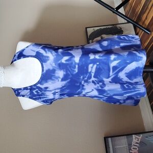 Blue Tie-Dye Tank Top